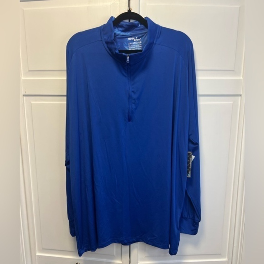 Birdie Bound Men’s 1/4 Zip Active Pullover Size Men’s 3XL Color Blue